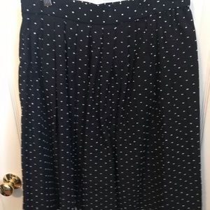 J Crew Petit midi skirt in vintage clip dot